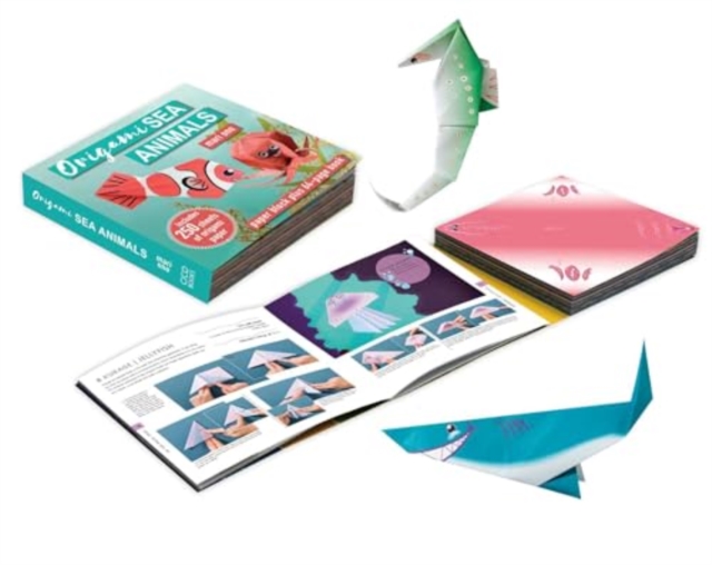 Origami Sea Animals : Paper Block Plus 64-Page Book, Multiple-component retail product, part(s) enclose Book