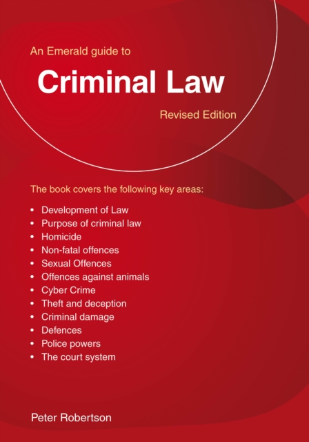 An Emerald Guide To Criminal Law : Revised Edition, EPUB eBook