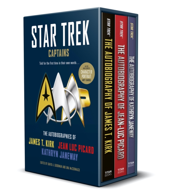 Star Trek Captains - The Autobiographies : Boxed set with slipcase and character portrait art of Kirk, Picard and Janeway a utobiographies, Paperback / softback Book