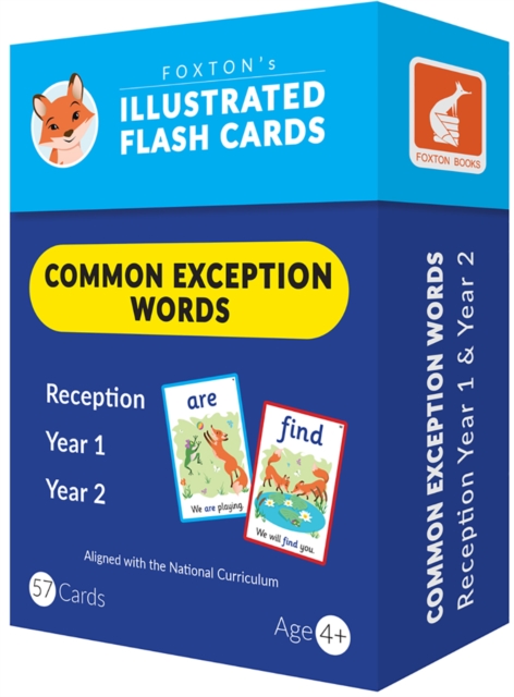 Common Exception Words Flash Cards: Reception, Year 1 and Year 2 Words - Perfect for Home Learning - with 109 Colourful Illustrations, Cards Book