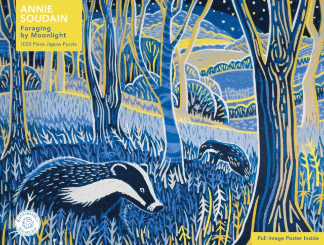 Adult Sustainable Jigsaw Puzzle Annie Soudain: Foraging by Moonlight : 1000-pieces. Ethical, Sustainable, Earth-friendly., Jigsaw Book
