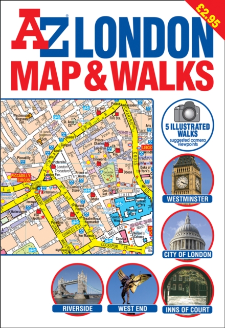 London A-Z Map and Walks, Sheet map, folded Book