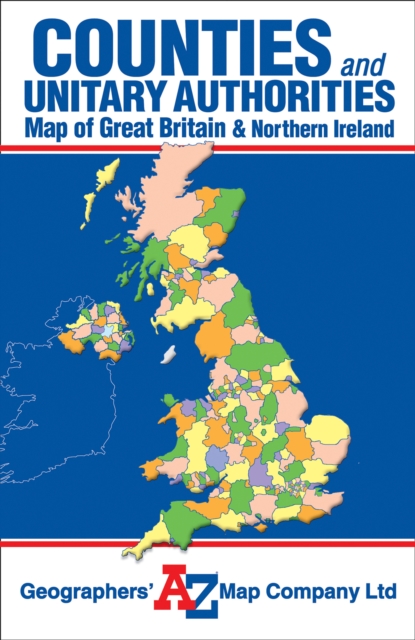 Great Britain Counties and Unitary Authorities Map, Sheet map, folded Book