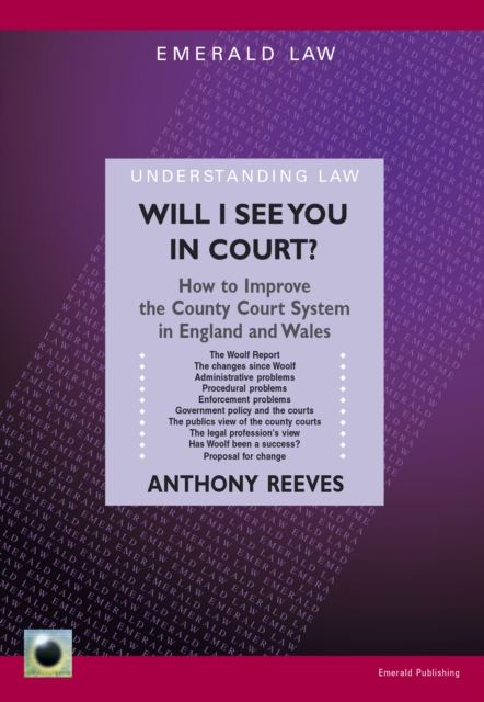 Will I See You In Court? : How to Improve the County Courts in England and Wales, Paperback Book