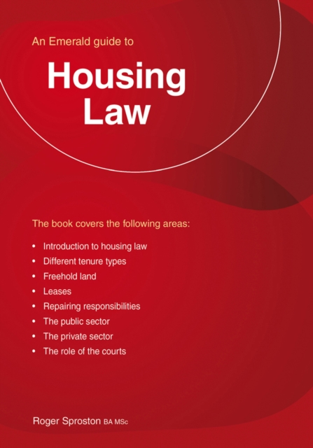 Housing Law : An Emerald Guide, Paperback / softback Book