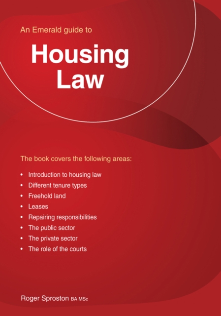 Housing Law : An Emerald Guide, Paperback / softback Book