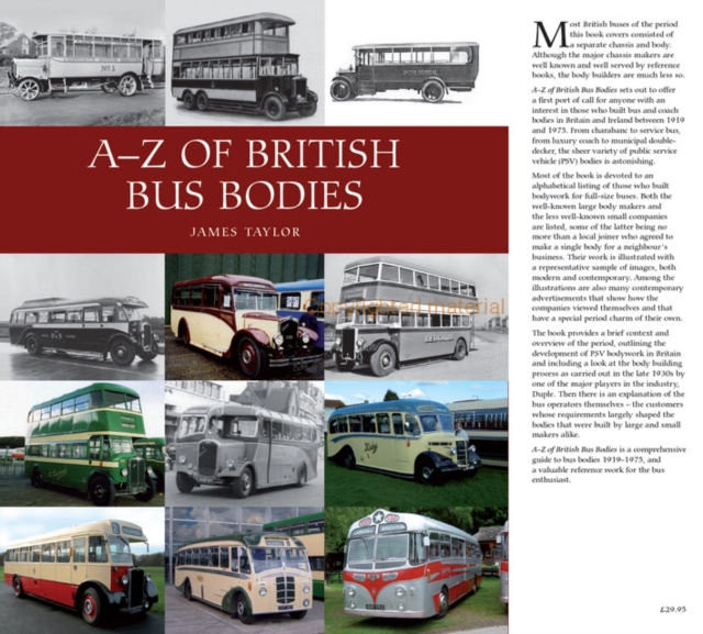 A-Z of British Bus Bodies, Hardback Book