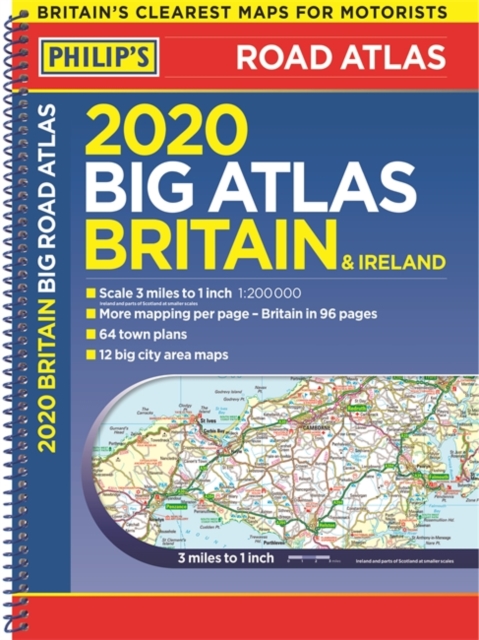 2020 Philip's Big Road Atlas Britain and Ireland : (A3 Spiral binding), Spiral bound Book