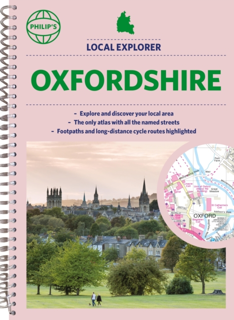Philip's Local Explorer Street Atlas Oxfordshire, Spiral bound Book