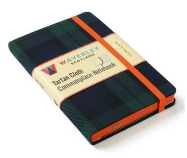 Waverley (M): Black Watch Tartan Cloth Commonplace Notebook, Hardback Book