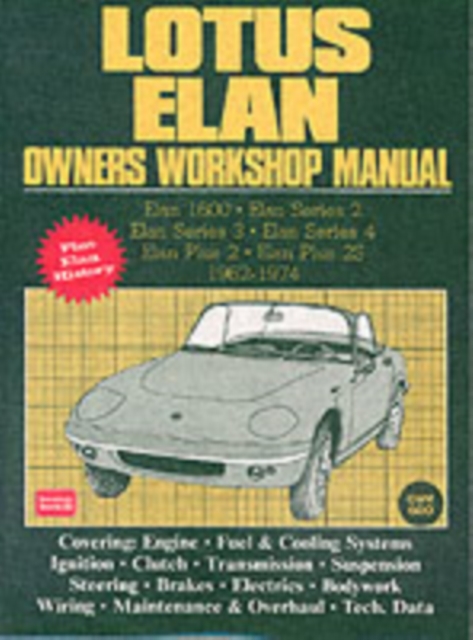 Lotus Elan Owners Workshop Manual 1962-74, Paperback / softback Book