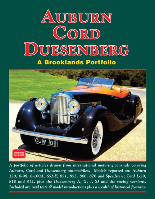 Auburn Cord Duesenberg : A Brooklands Portfolio, Paperback / softback Book