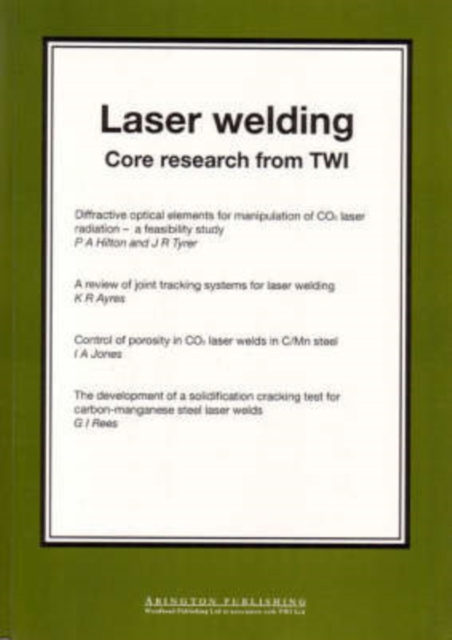 Laser Welding : Core Research from TWI, Paperback / softback Book