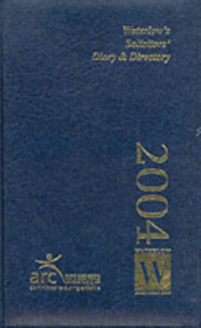 Waterlow's Solicitors' and Barristers' Diary Range 2004 : Deluxe Diary and Directory, Diary Book