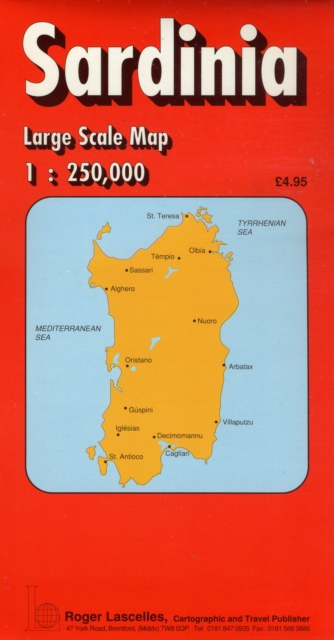 Sardinia Regional Road Map, Sheet map, folded Book
