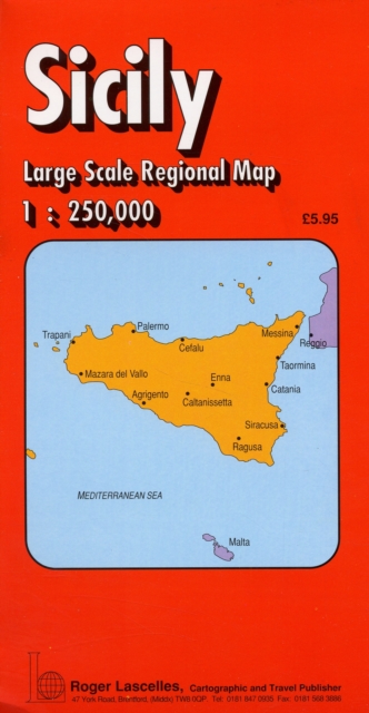 Sicily Regioanl Road Map, Sheet map, folded Book