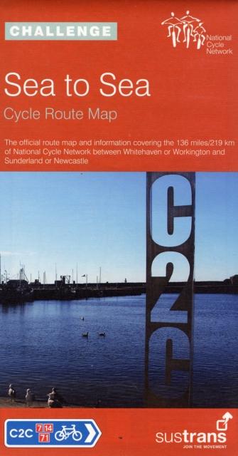 Sea to Sea Cycle Route Map : NCN C2C, Sheet map, folded Book