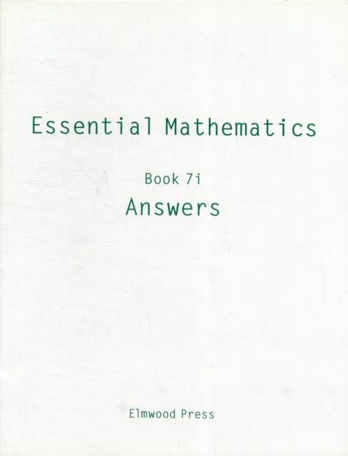 Essential Mathematics Book 7i Answers, Paperback / softback Book