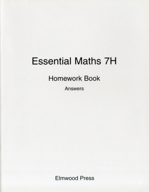 Essential Maths 7H Homework Book Answers, Paperback / softback Book