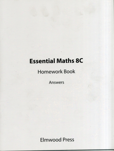 Essential Maths 8C Homework Answers, Paperback / softback Book