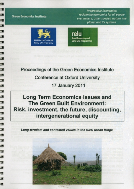 Long Term Economics Issues and the Green Built Environment, Spiral bound Book