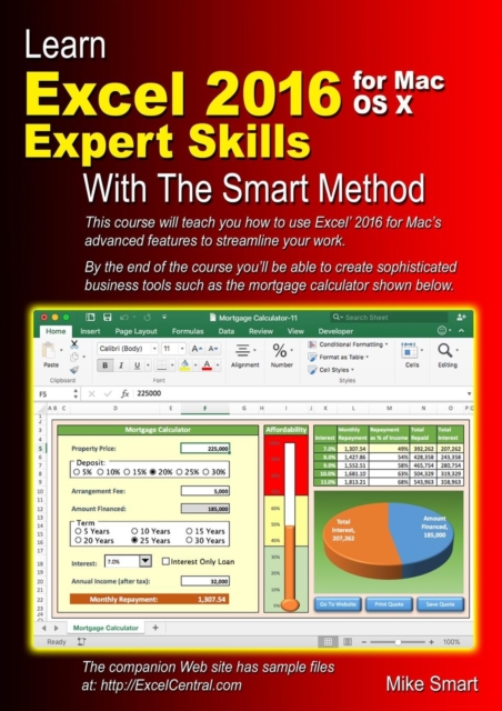 Learn Excel 2016 Expert Skills for Mac OS X with the Smart Method : Courseware Tutorial Teaching Advanced Techniques, Paperback / softback Book