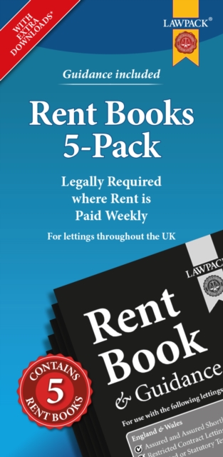 Rent Books 5-Pack : Legally Required where Rent is Paid Weekly, Paperback / softback Book