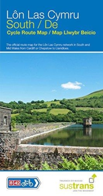 Lon Las Cymru South : The official route map for the Lon Las Cymru network in South and Mid Wales, Sheet map, folded Book