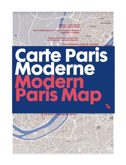 Modern Paris Map : Carte Paris Moderne, Sheet map, folded Book