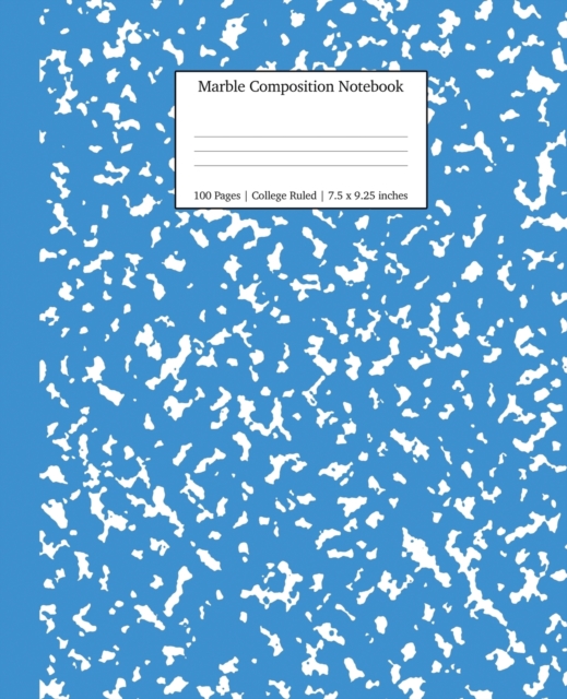 Marble Composition Notebook College Ruled : Blue Marble Notebooks, School Supplies, Notebooks for School, Paperback / softback Book