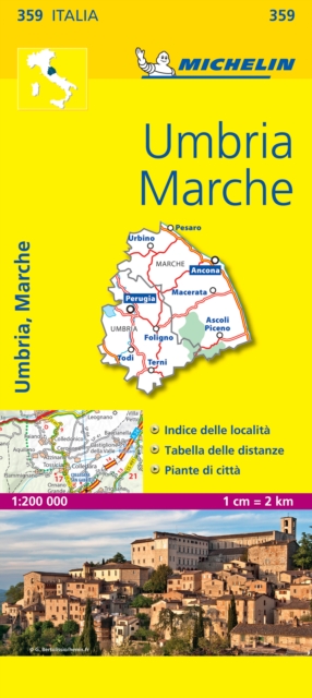 Marche & Umbria - Michelin Local Map 359 : Map, Sheet map Book