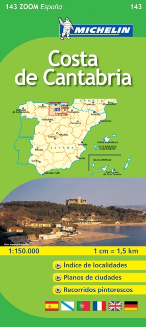 Costa De Cantabria, Sheet map, folded Book