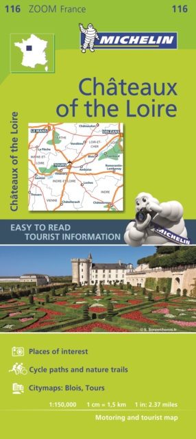 Chateaux of the Loire, Sheet map, folded Book