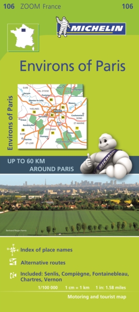 Map 0106 Environs of Paris, Sheet map, folded Book