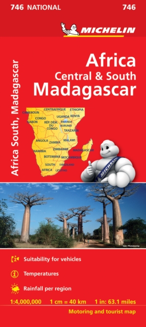 Africa Cental & South, Madagascar - Michelin National Map 746 : Map, Sheet map Book