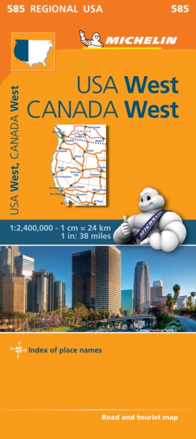 Western USA, Western Canada - Michelin Regional Map 585 : Map, Sheet map Book