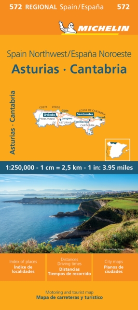 Asturias Cantabria - Michelin Regional Map 572 : Map, Sheet map, folded Book