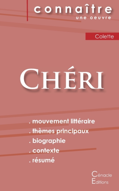 Fiche de lecture Cheri de Colette (Analyse litteraire de reference et resume complet), Paperback / softback Book