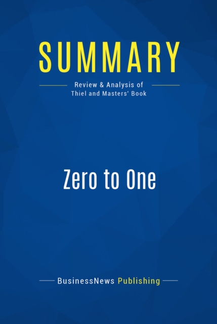 Summary: Zero to One, EPUB eBook