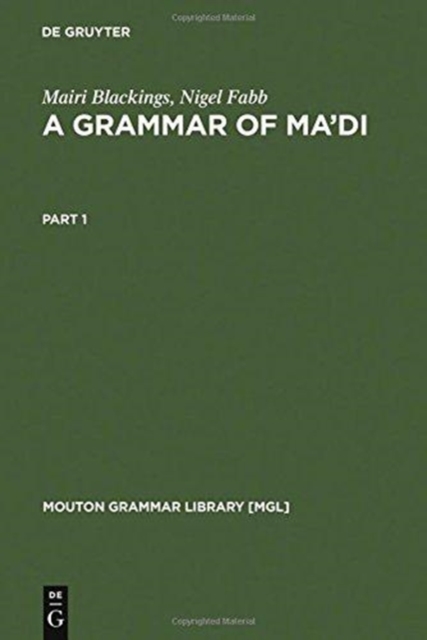 A Grammar of Ma'di, Hardback Book