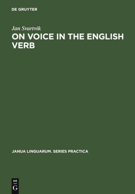On Voice in the English Verb, PDF eBook