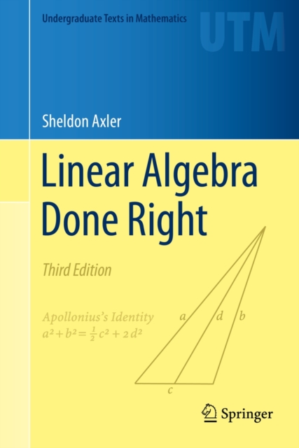 Linear Algebra Done Right, Hardback Book