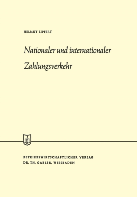 Nationaler Und Internationaler Zahlungsverkehr, Paperback / softback Book