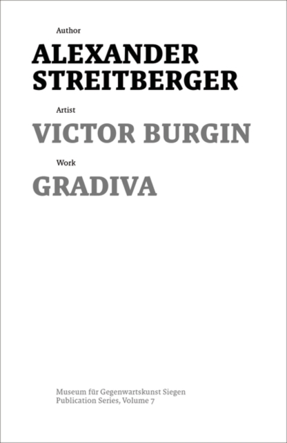 Victor Burgin : Gradiva, Paperback / softback Book