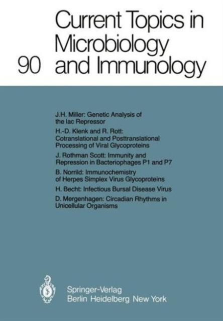 Current Topics in Microbiology and Immunology : 90, Hardback Book