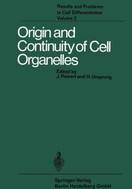 Origin and Continuity of Cell Organelles, PDF eBook