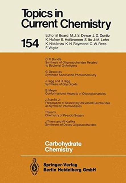 Carbohydrate Chemistry, Hardback Book