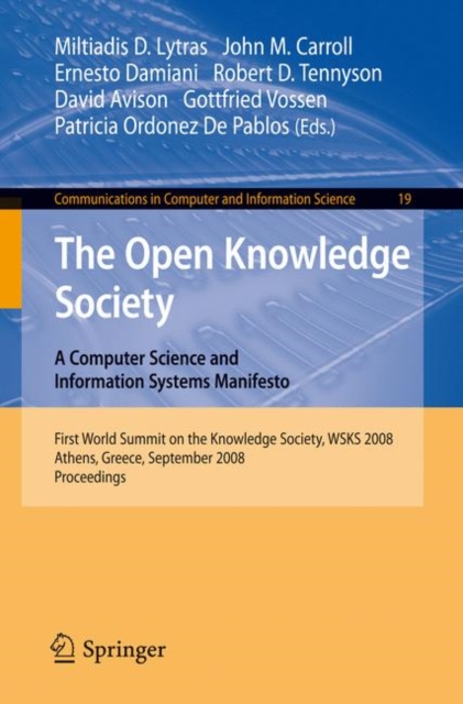 The Open Knowledge Society : A Computer Science and Information Systems Manifesto, Paperback / softback Book