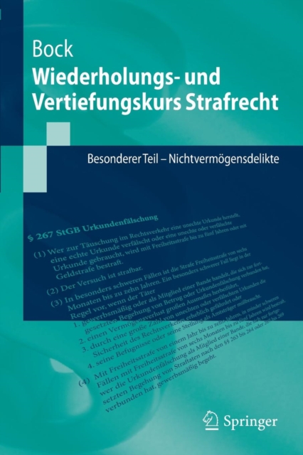 Wiederholungs- Und Vertiefungskurs Strafrecht : Besonderer Teil - Nichtvermogensdelikte, Paperback / softback Book