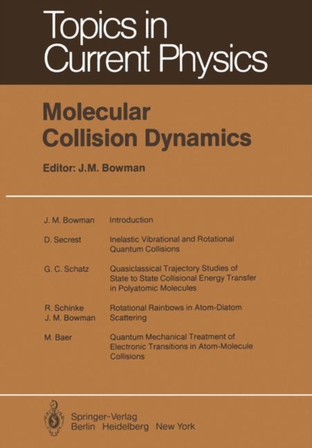 Molecular Collision Dynamics, Paperback / softback Book